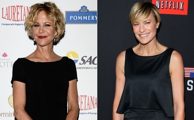 Meg Ryan torzult arcvonásai és Robin Wright természetes szépsége közti különbség jól látható Meg Ryan torzult arcvonásai és Robin Wright természetes szépsége közti különbség jól látható