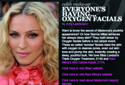 Madonna is oxigén terápiás kezeléssel fiatalítja arcát / forrás: Elle.com